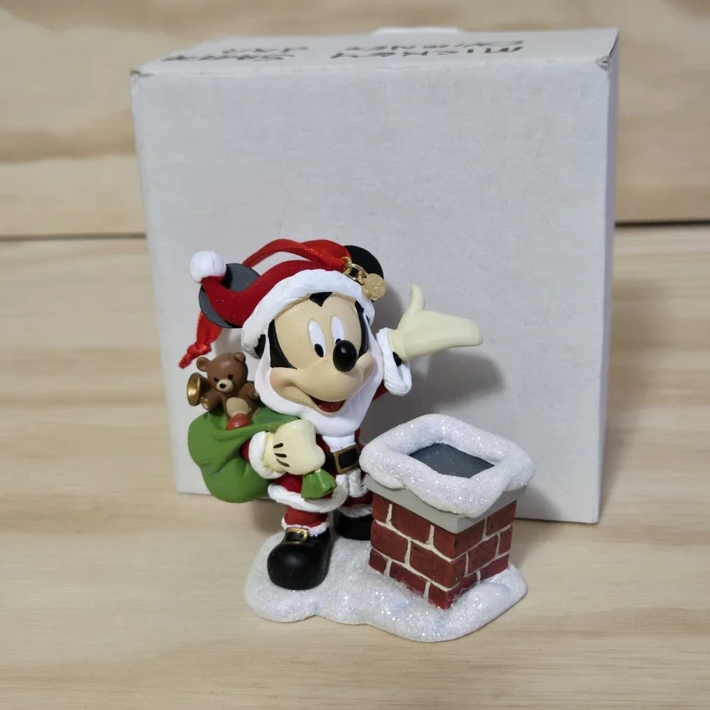 Disney 2013 Sketchbook Santa Claus Mickey Mouse Chimmey Christmas Ornament W Box
